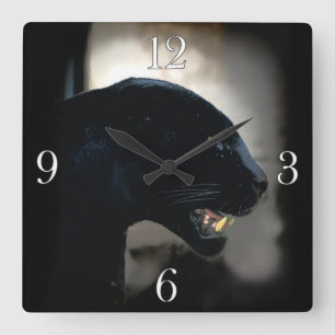 Horloge Carrée "Black Panther Animal-lover"
