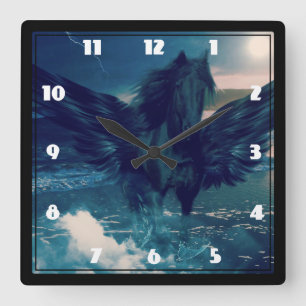 Horloge Carrée Black Pegasus Emerging
