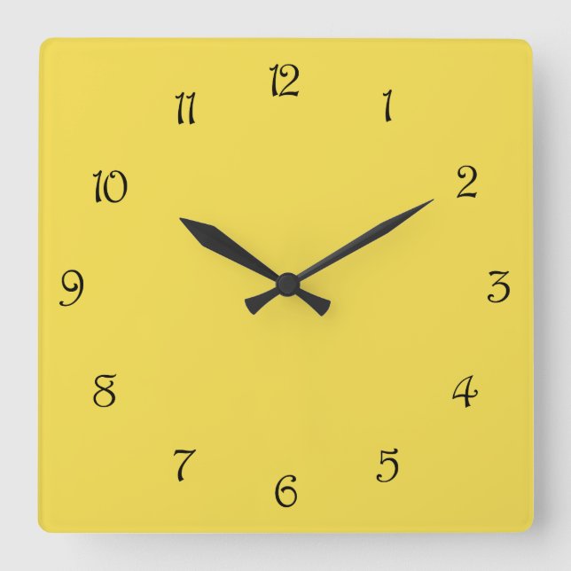 Horloge Carrée Black Script (Recto)
