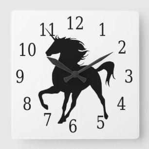 Horloge Carrée Black Unicorn