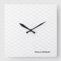 Blanc clair gris moderne Monogramme Motif simple