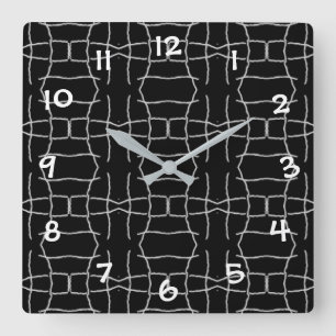 Horloge Carrée Blanc et blanc