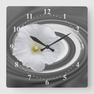 Horloge Carrée blanc et gris