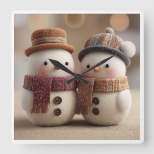 Horloge Carrée Blanche-Neige Conception de Conte de Fées Enchanté