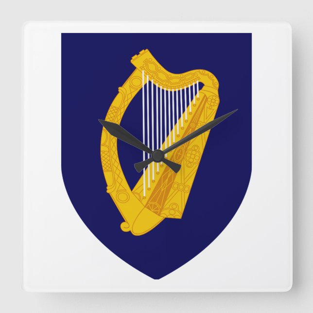 Horloge Carrée Blason de l'Irlande (Recto)
