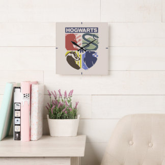 Horloge Carrée Blason timbré vintage HOGWARTS™