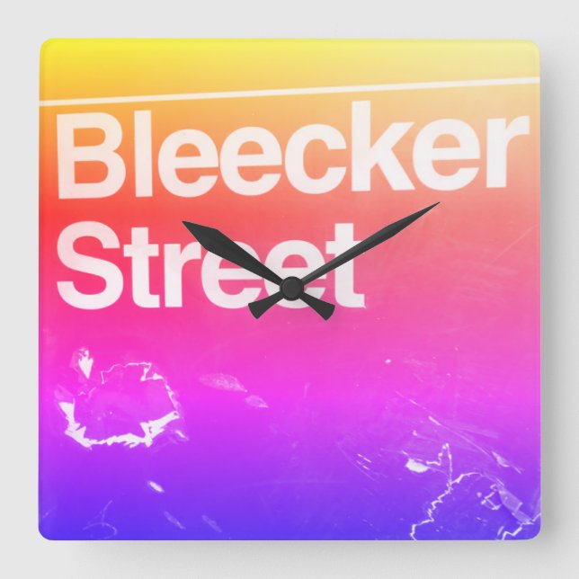 Horloge Carrée Bleecker Street, Greenwich Village, Manhattan NYC (Recto)