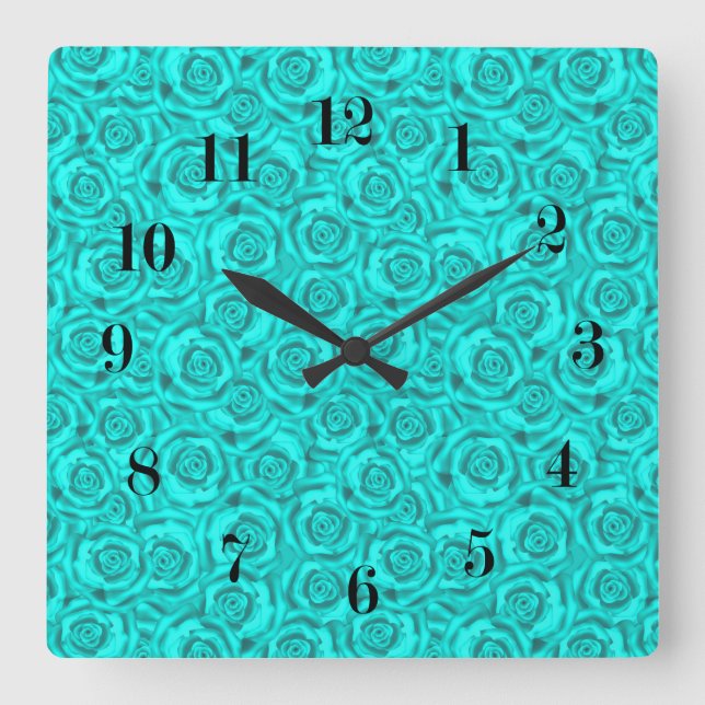Horloge Carrée bleu (Recto)