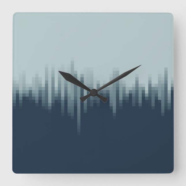 Horloge Carrée Bleu de minuit (Recto)