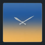 Horloge Carrée Bleu et or<br><div class="desc">.</div>