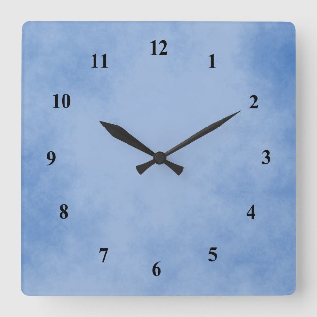 Horloge Carrée Bleu magnifique (Recto)