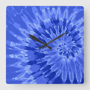 Horloge Carrée Bleu royal sur l'horloge de teinture de tourbillon