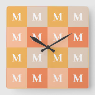 Horloge Carrée Bloc monogram geometric color