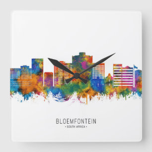 Horloge Carrée Bloemfontein Afrique du Sud Skyline