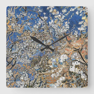 HORLOGE CARRÉE BLOSSOM D'ARBRE