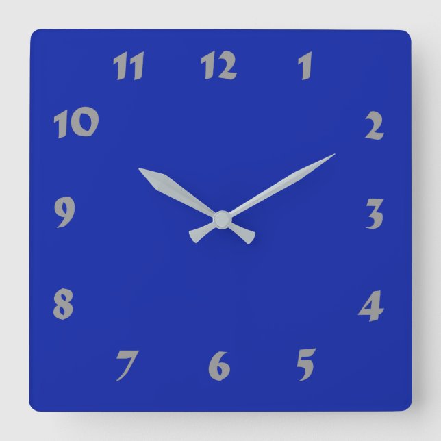 Horloge Carrée Blue clock changeable (Recto)
