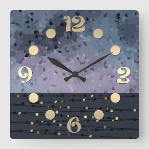 Horloge Carrée Blue purple