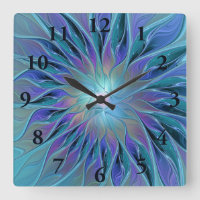 Blue Purple Flower Dream Abstrait Fractal Art