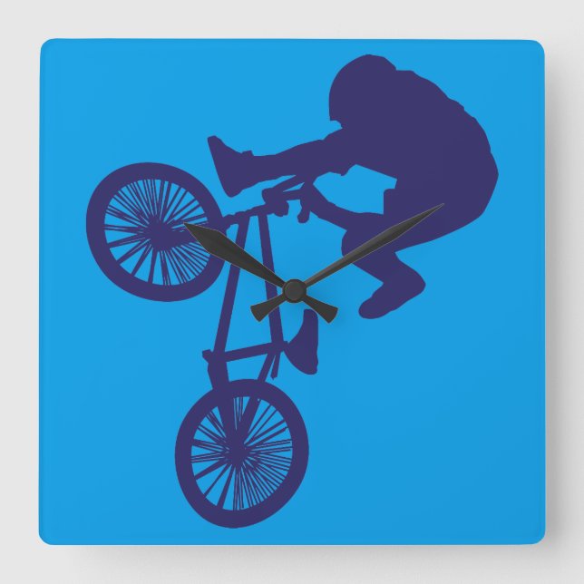 Horloge Carrée BMX-Biker (Recto)