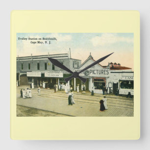 Horloge Carrée Board Walk, Cape May, New Jersey Vintage