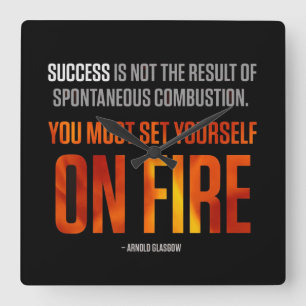 Horloge Carrée Bodybuilding Gym entraînement Motivationnel