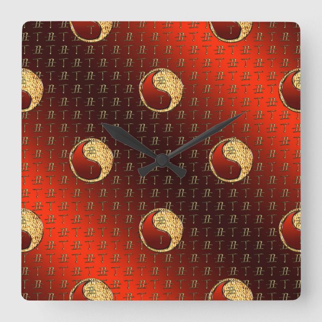 Horloge Carrée Bœuf de Feu (Recto)