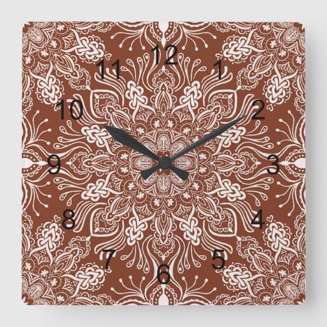 Horloge Carrée Boho Barkley (Recto)