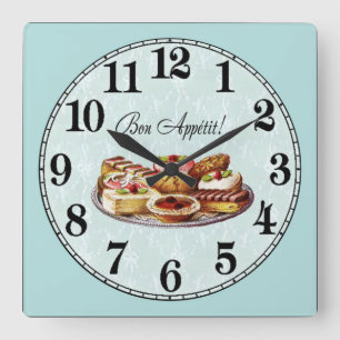 Horloge Carrée Bon appétit !