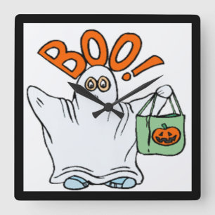 HORLOGE CARRÉE BOO ! HAUT