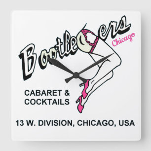 Horloge Carrée Bootleggers Cabaret et Cocktails, Chicago, IL