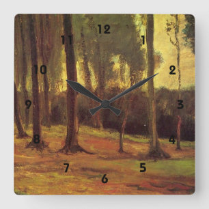 Horloge Carrée Bord d'un bois, Vincent van Gogh