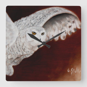 Horloge Carrée Bouffon de neige