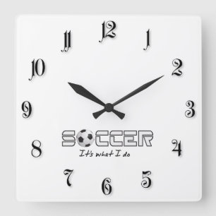 Horloge Carrée Boule de football
