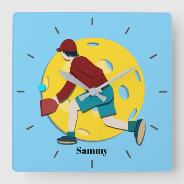 Horloge Carrée Boule de pique (Recto)