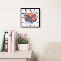 Bouquet de fleurs en rose orange et bleu Boho