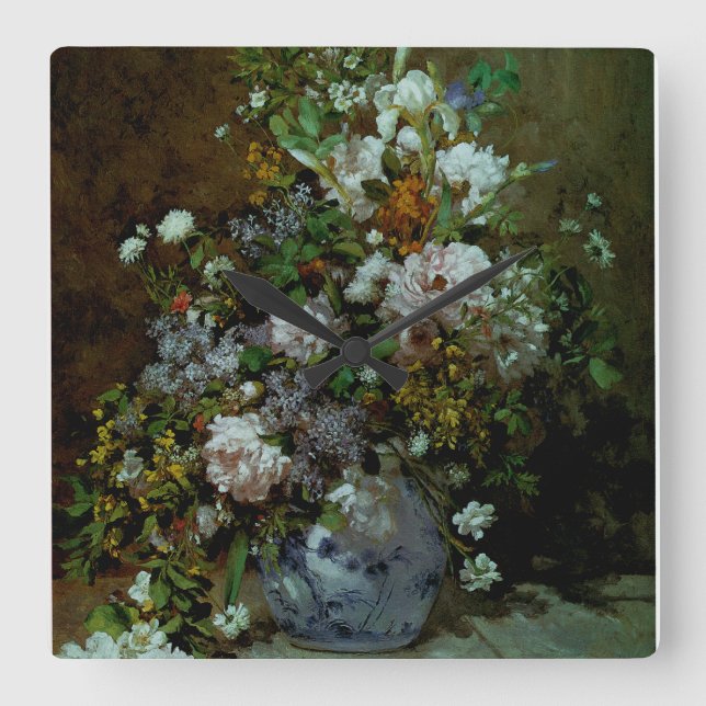 Horloge Carrée Bouquet Spring (Recto)