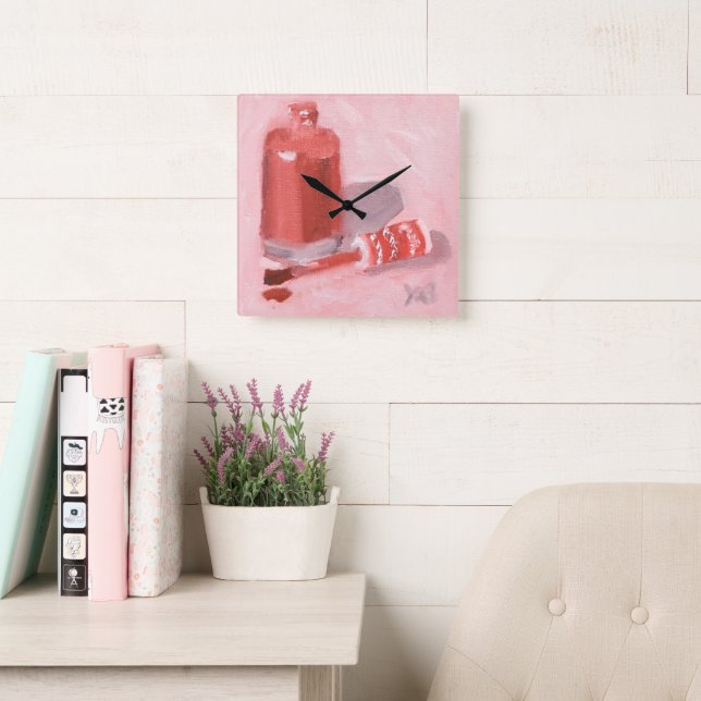 Horloge Carrée Bouteille ouverte (Salle de lecture)