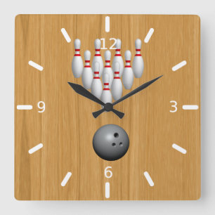 Horloge Carrée Bowling 