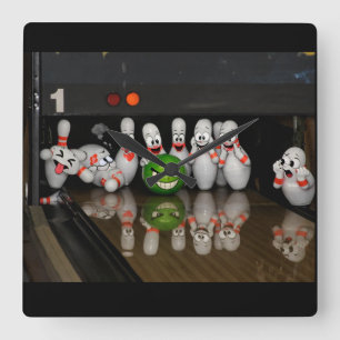 Horloge Carrée Bowling
