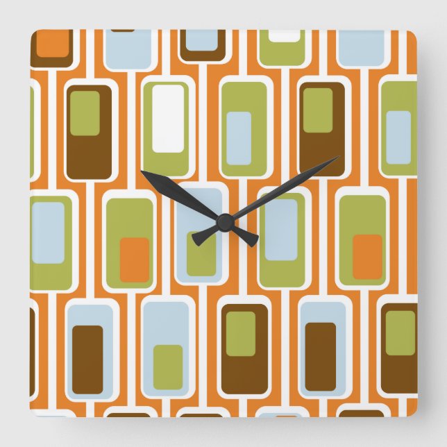 Horloge Carrée Boxes 60s (Recto)
