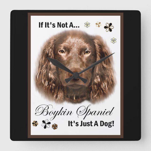 Horloge Carrée Boykin Spaniel (Recto)