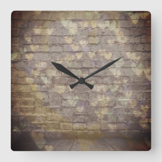 Horloge Carrée Brick of hearts