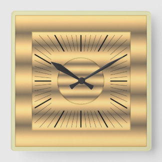Horloge Carrée bright gold
