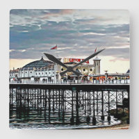 Brighton Pier et ciel nuageux Peinture numérique