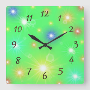 Horloge Carrée bronzer de nombreux fête numérique joyeuse clook