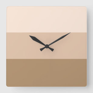 Horloge Carrée Brown Ombre strié