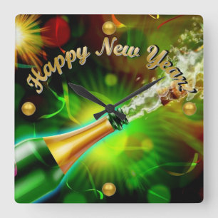 Horloge Carrée Bruit de Champagne