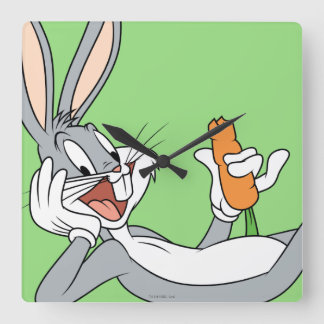 Horloge Carrée BUGS BUNNY™ Lying Down Eating Carrot