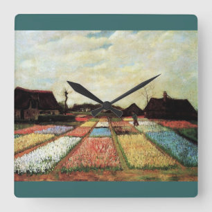 Horloge Carrée Bulb Fields de Vincent van Gogh.
