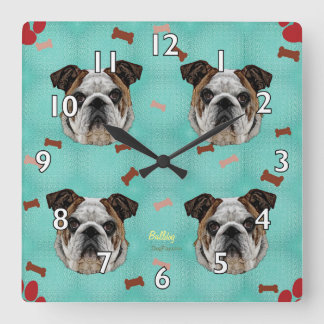 Horloge Carrée Bulldog